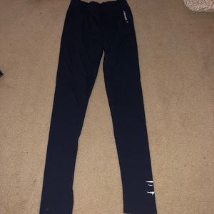 Full length navy blue gymshark leggings size xs